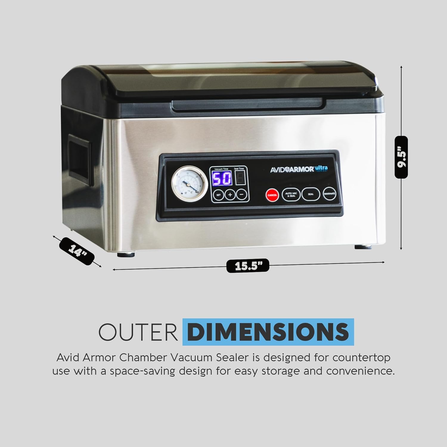 Avid Armor Ultra Series USV32: Premium Chamber Vacuum Sealer Machine High-Performance Vacuum Chamber Sealer for Professional and Home Use, Ideal Commercial Vacuum Sealer Machine for Food Preservation