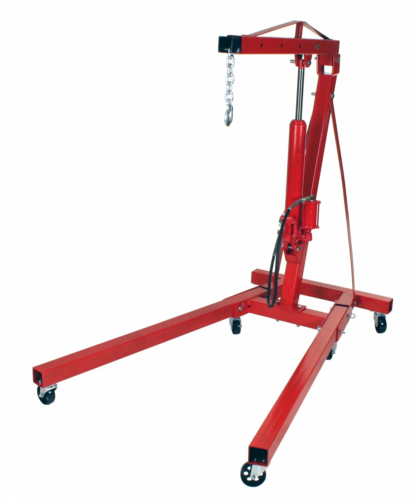 2 Ton Folding Air Hydraulic Engine Hoist Cherry Picker Shop Crane - Image 3