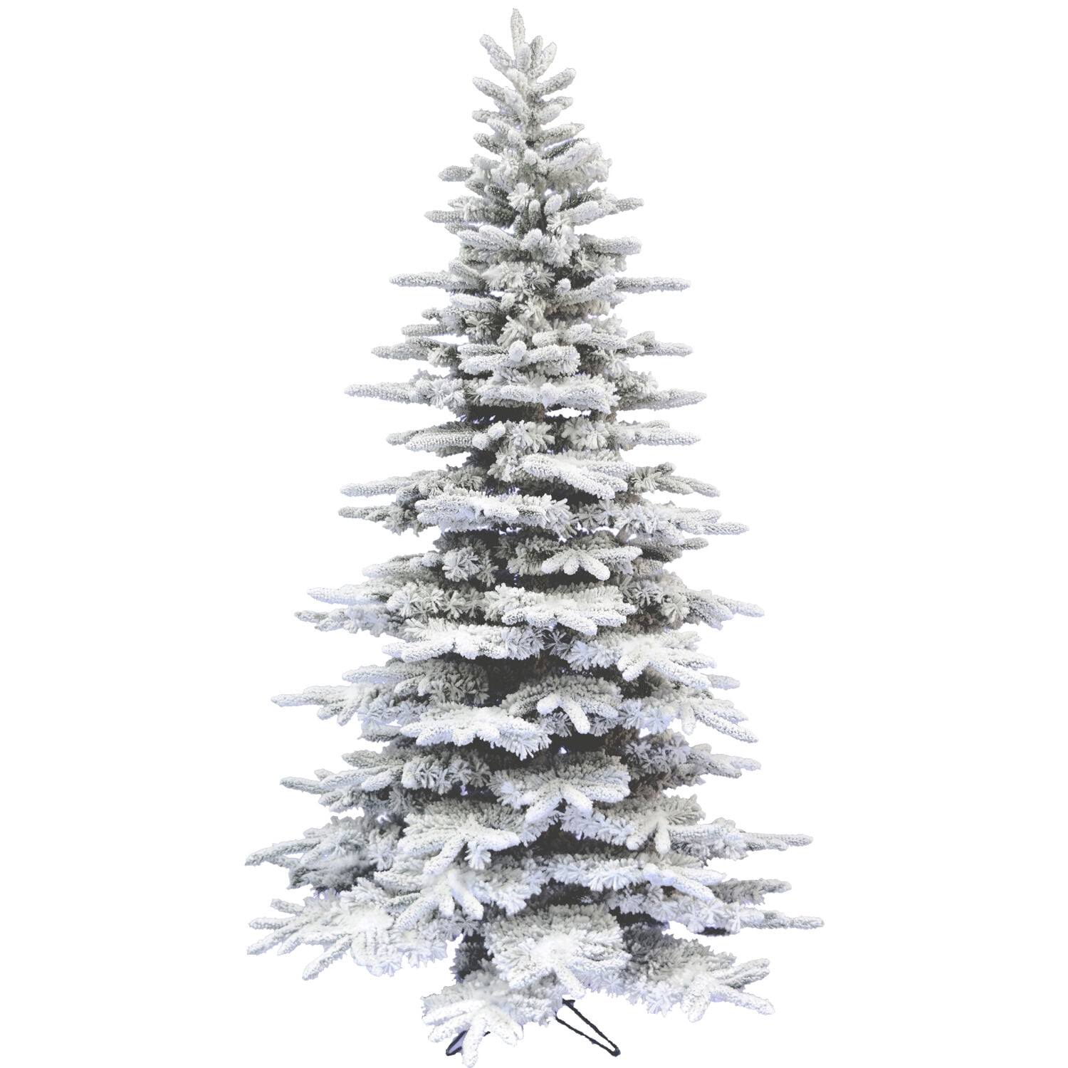 Fraser Hill Farm 10-ft. Flocked Pine Valley Christmas Tree