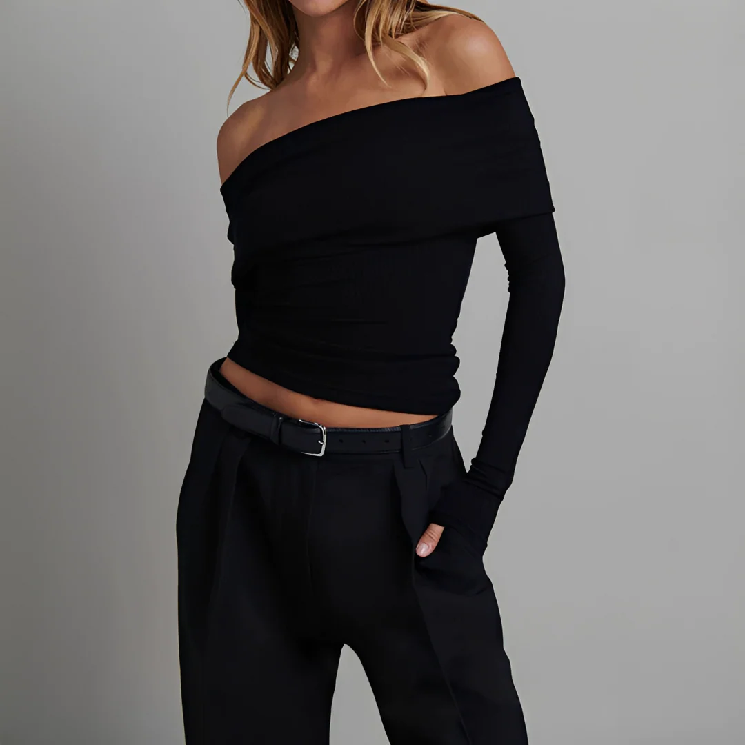 Kathryn - Chemise Élégante Épaules Découvertes