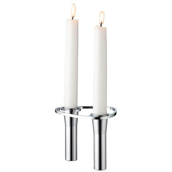 Curve Double lysestake 9,9 cm krom