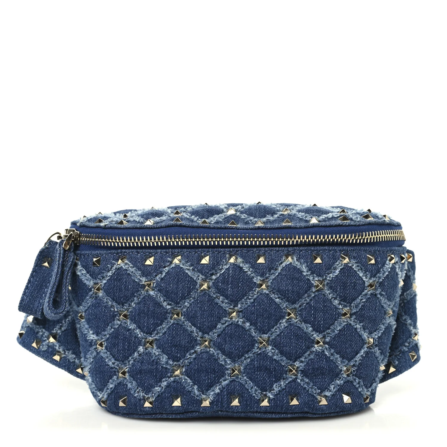 Denim Rockstud Spike Belt Bag 95 Denim