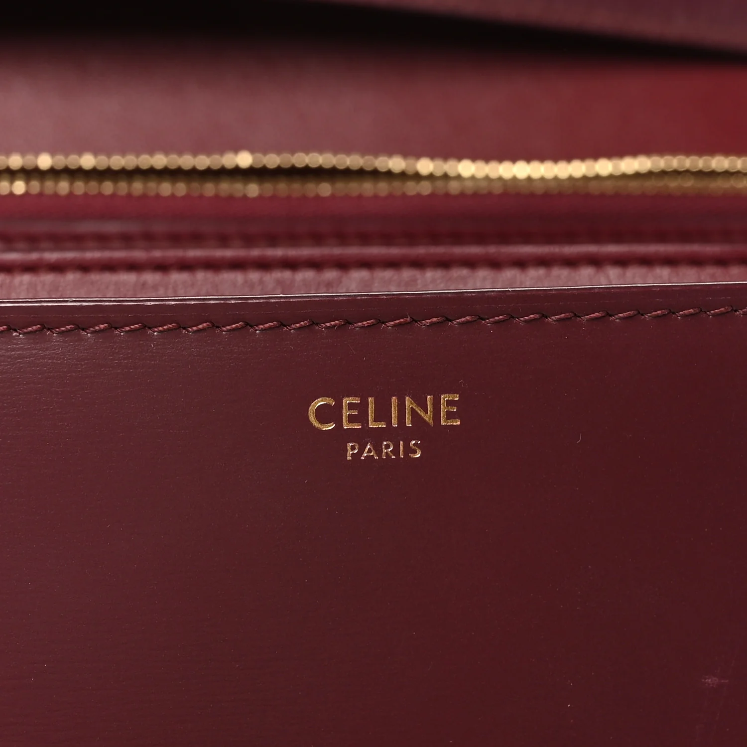 Box Calfskin Medium Classic Box Flap Bag Burgundy
