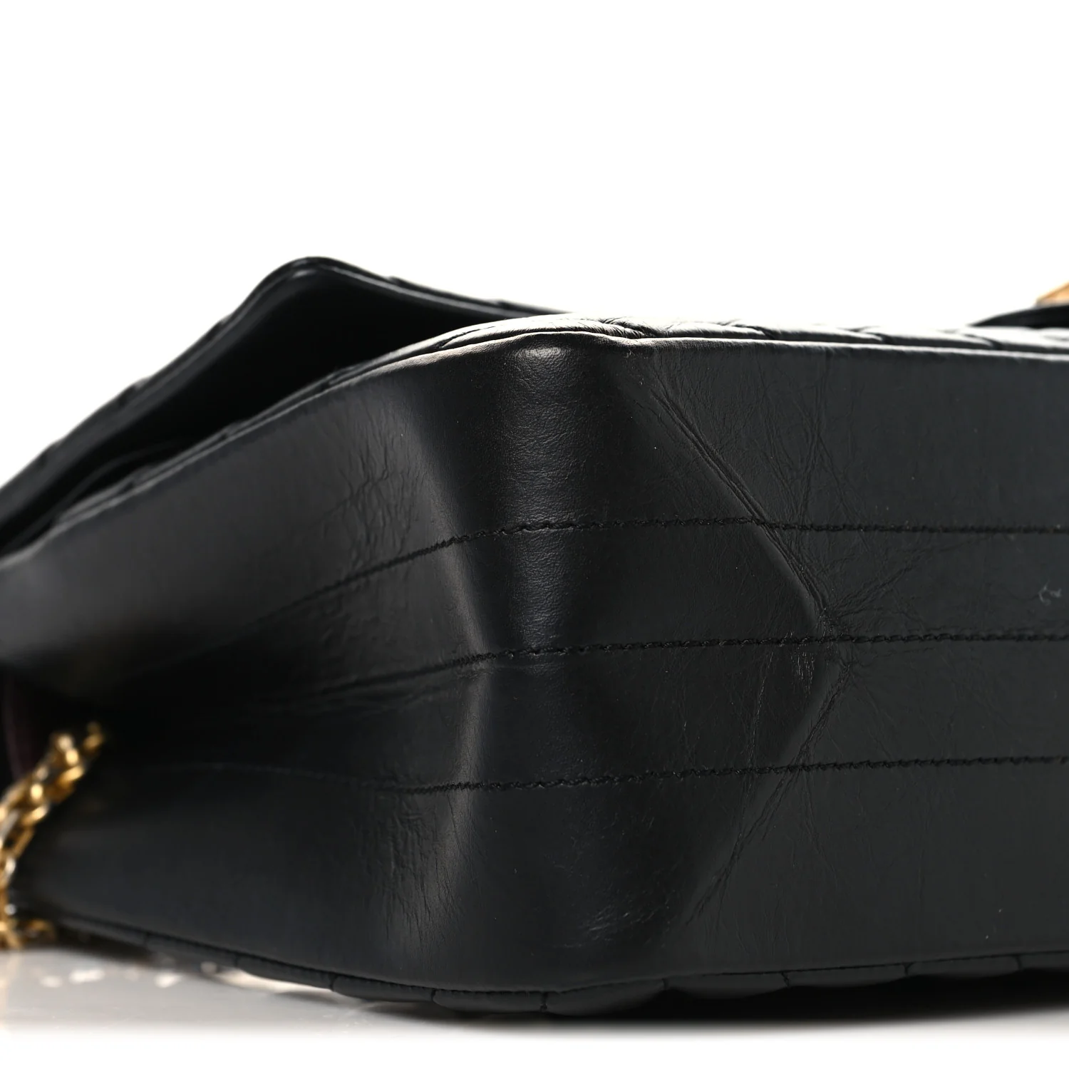 Aged Calfskin Chevron Quilted 2.55 Reissue 226 Flap  Black