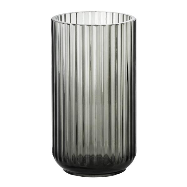 Vase 20 cm røkt glass