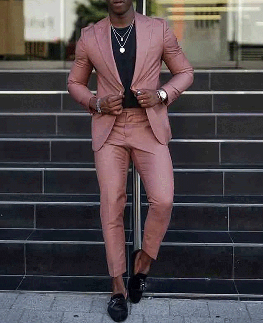 Ensemble 2 pièces : blazer décontracté à col à revers et pantalon crayon