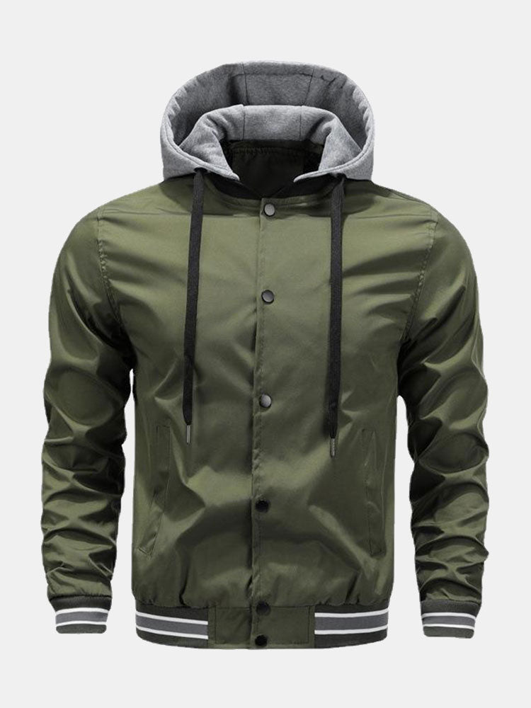blouson aviateur à capuche amovible