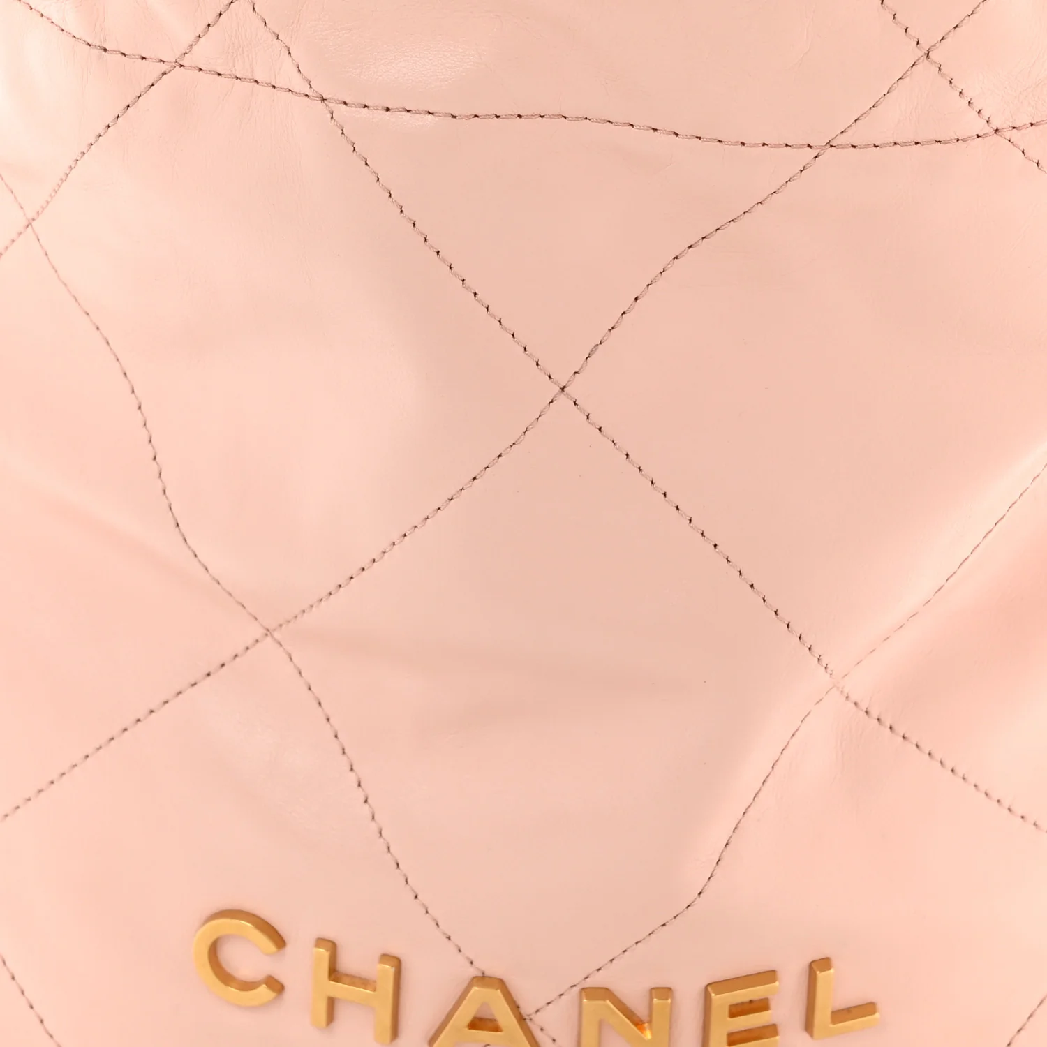 Shiny Calfskin Quilted Small Chanel 22 Light Pink