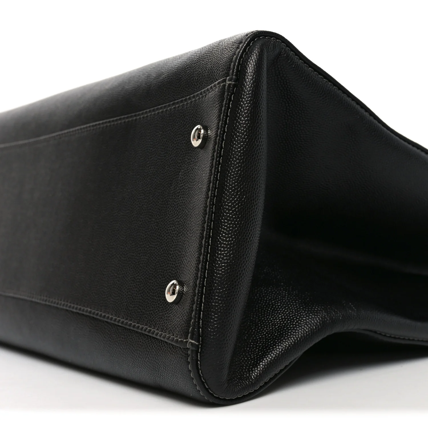 Caviar Medium Cerf Executive Shopper Tote Black