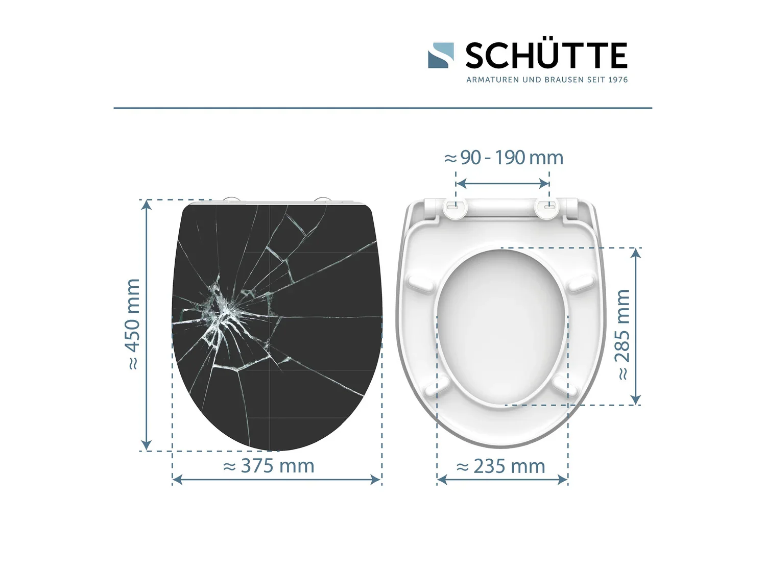 Schtte Abattant WC High Gloss, avec fermeture en douceur