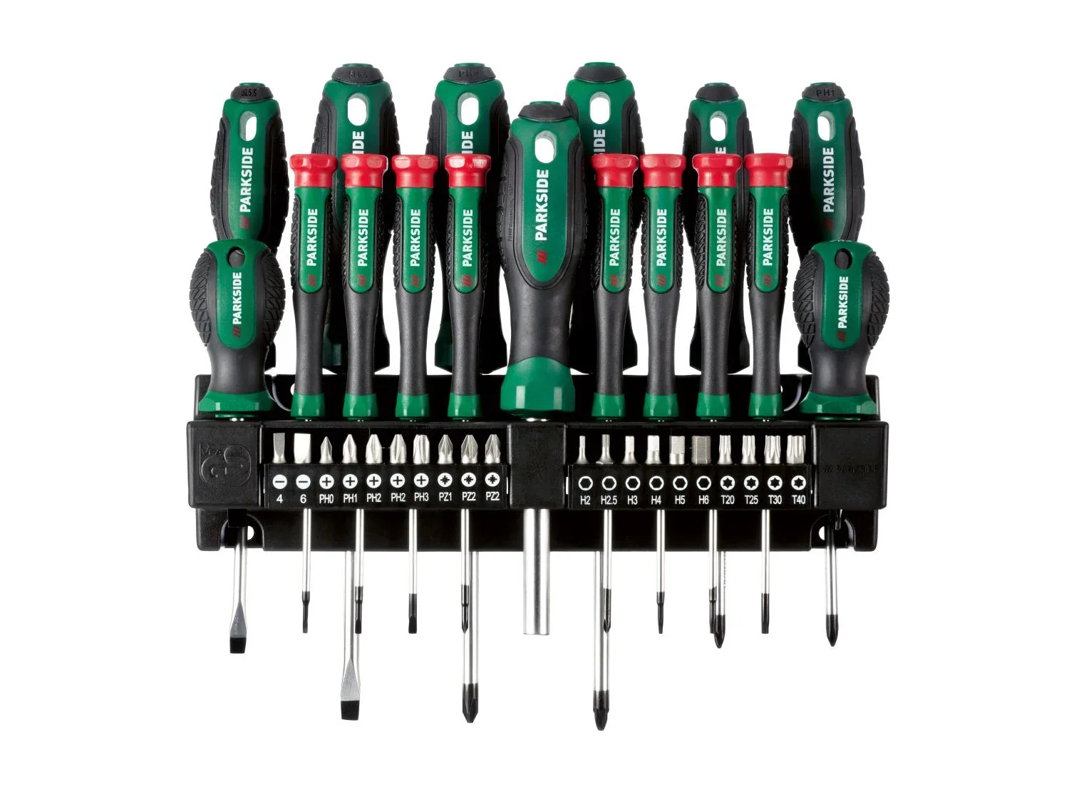 PARKSIDE Set de tournevis et embouts, 37 pices