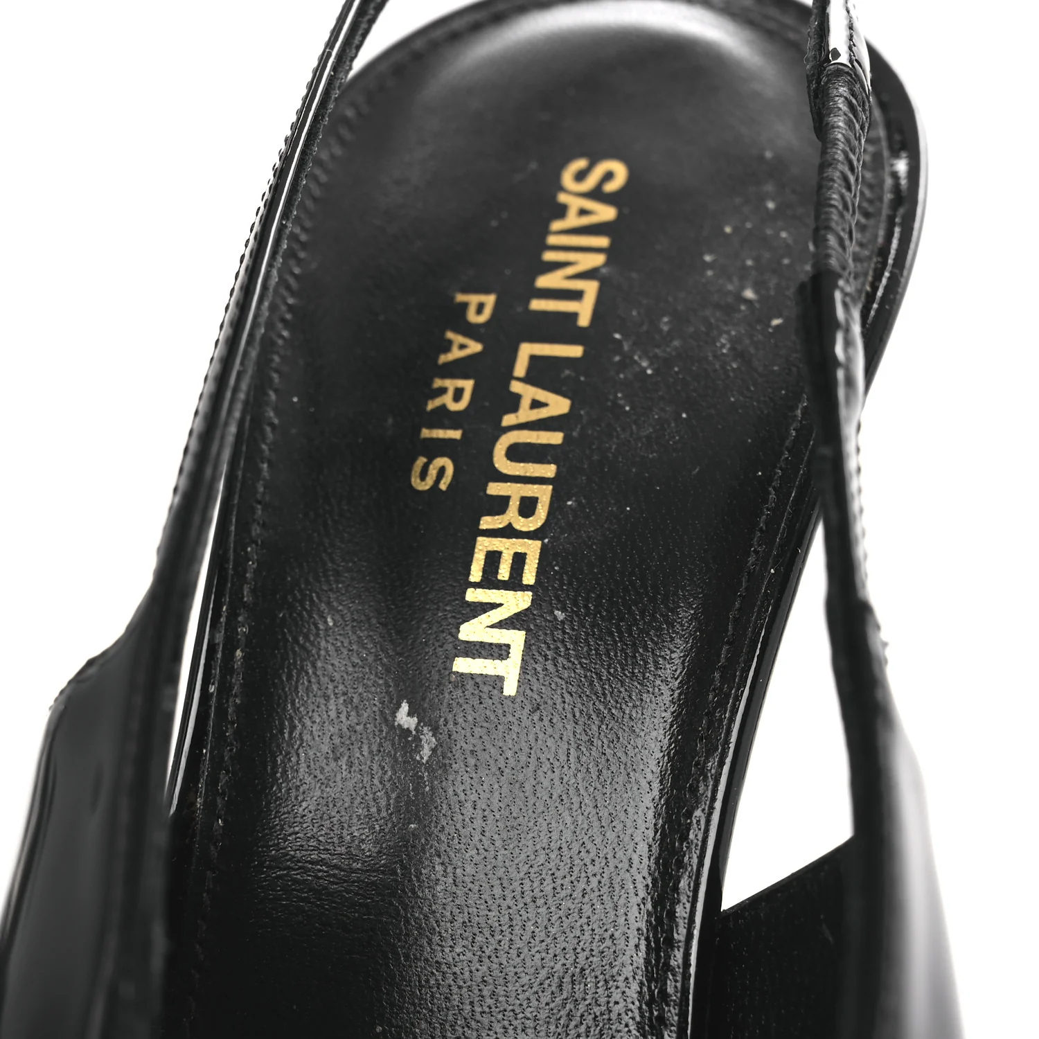 Vernice Grupy Madame 115mm Slingback Pumps 38 Black