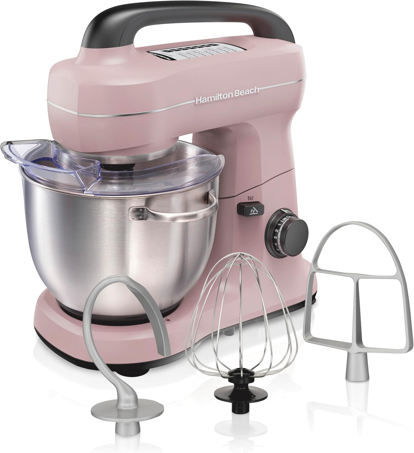 Hamilton Beach 4 Qt Electric Stand Mixer With 7 Speeds, Easy-Carry Handle