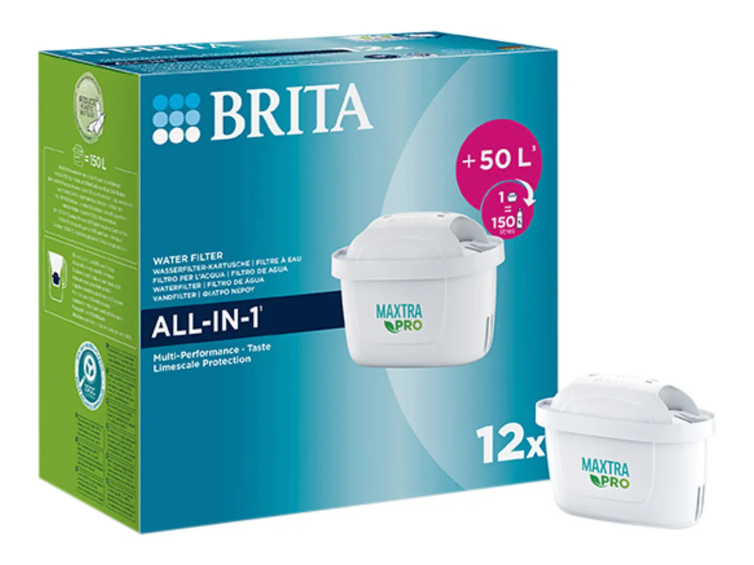 BRITA Lot de 12 filtres  eau All-In-One