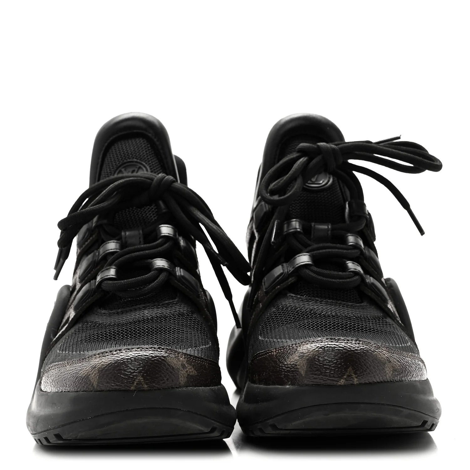 Calfskin Patent Monogram LV Archlight Sneakers 38 Black