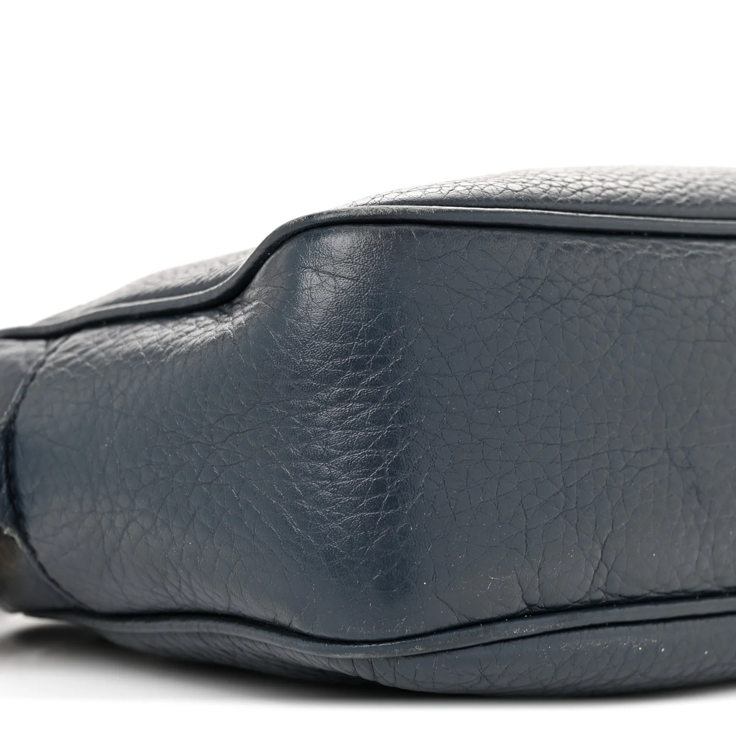 Pebbled Calfskin Small Soho Disco Bag Blue