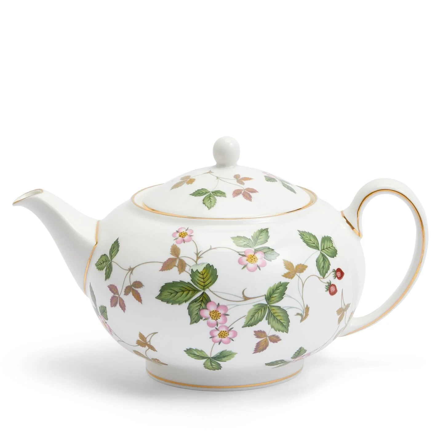 Wild Strawberry Gold Large Teapot