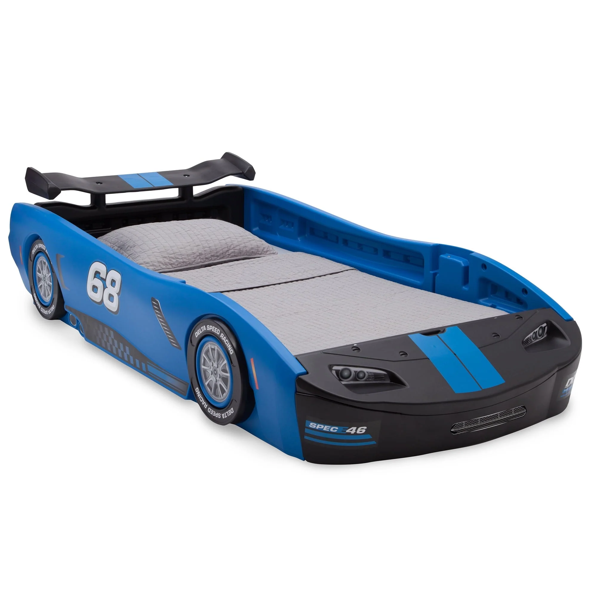 Turbo Race Car Twin Bed, Blue(Black) Image 2