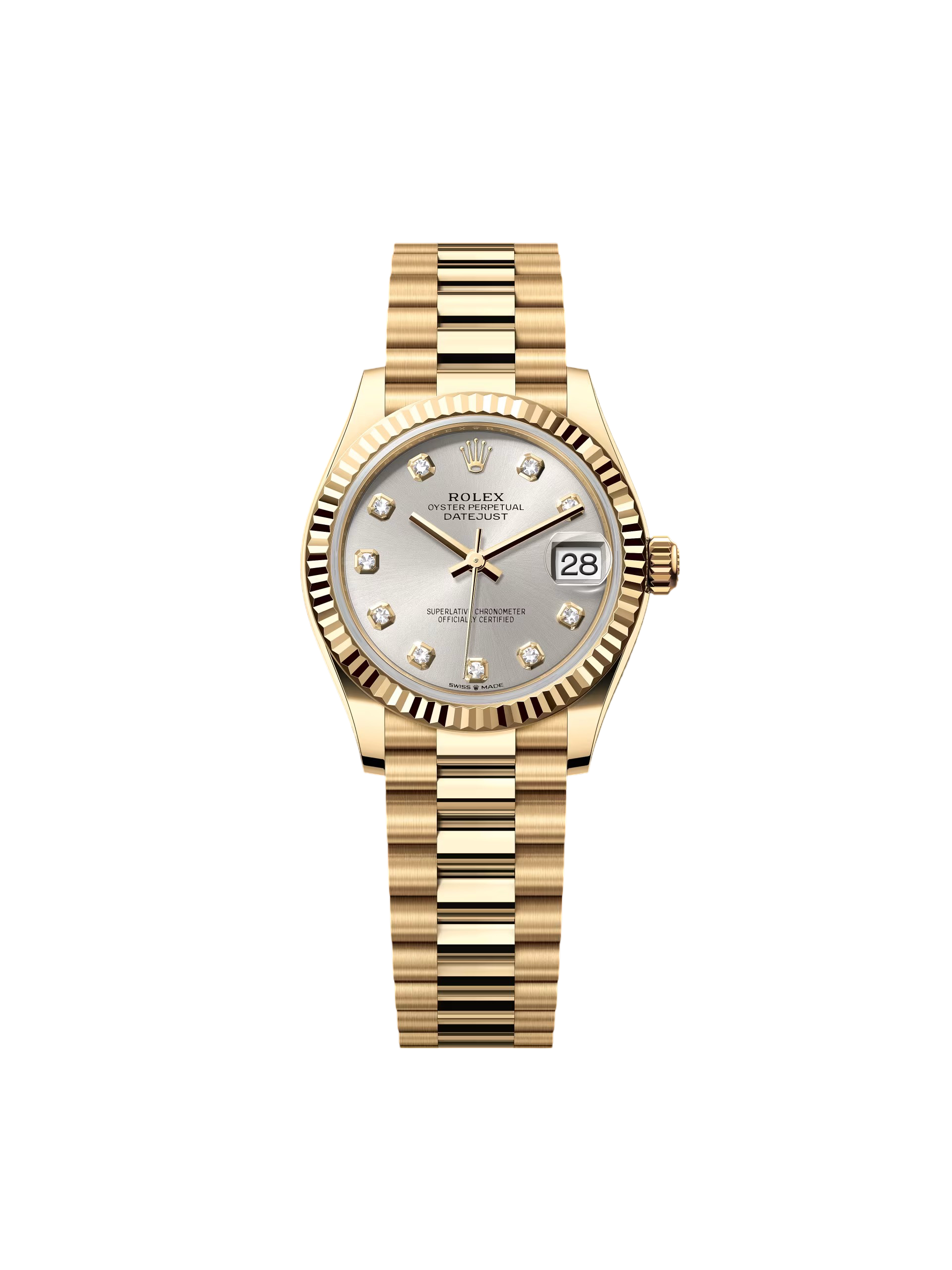 【Super Clone】RLX Datejust m278278-0034 Silver 31mm Dial President Bracelet Watch