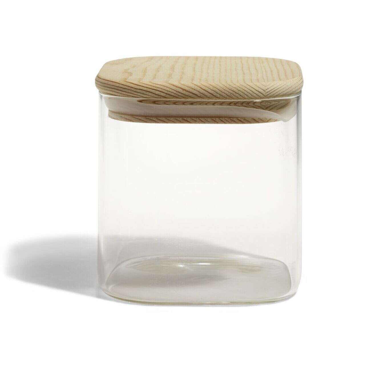 Bocal de conservation 60cl en verre avec couvercle en bois