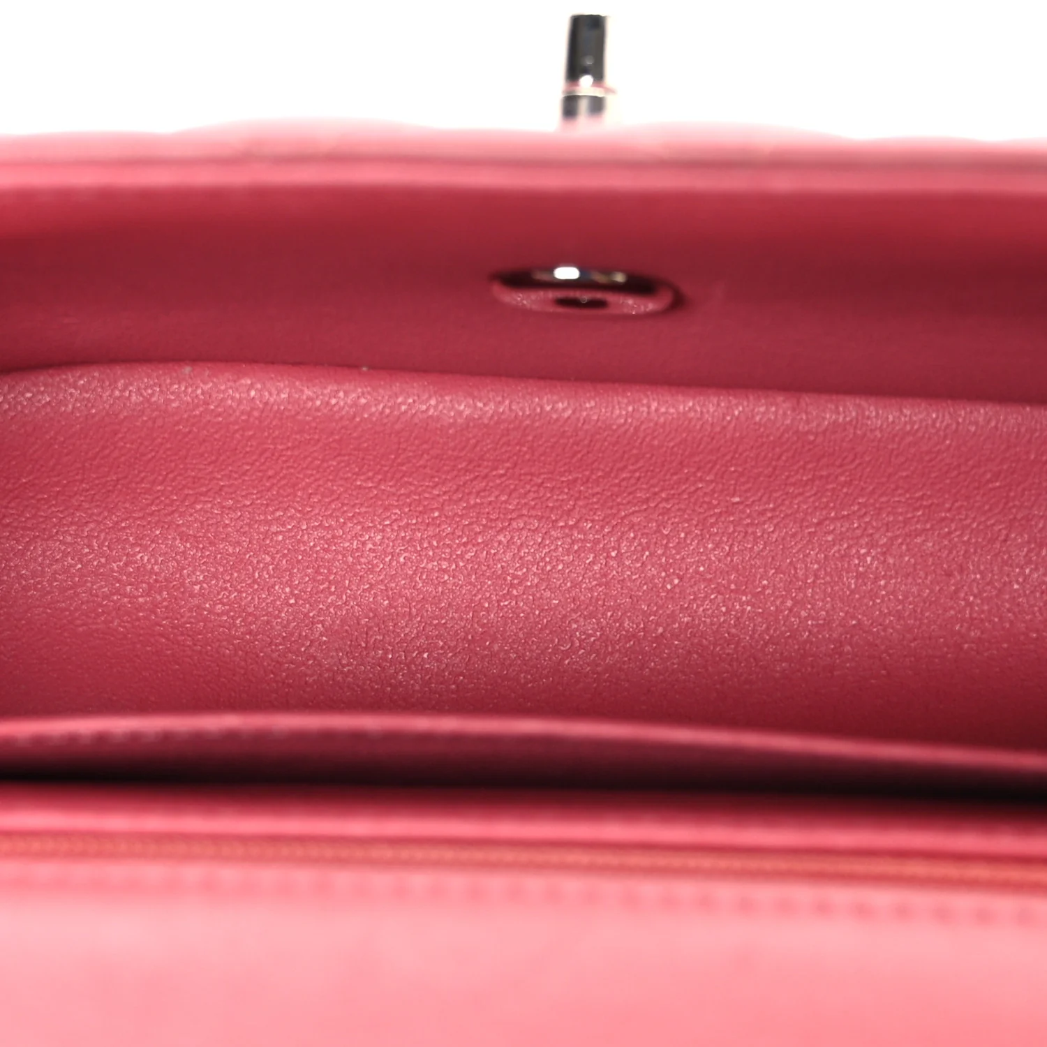 Lambskin Quilted Mini Rectangular Flap Pink