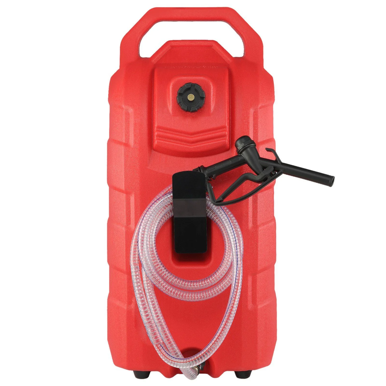 16-Gallon Fuel Caddy with Hand Pump 7.8 L/Min Flow Rate, Rubber Wheels Metal Hose Portable Gas/Diesel Storage Tank for Cars, Mowers, Boats, Tractors - Image 9