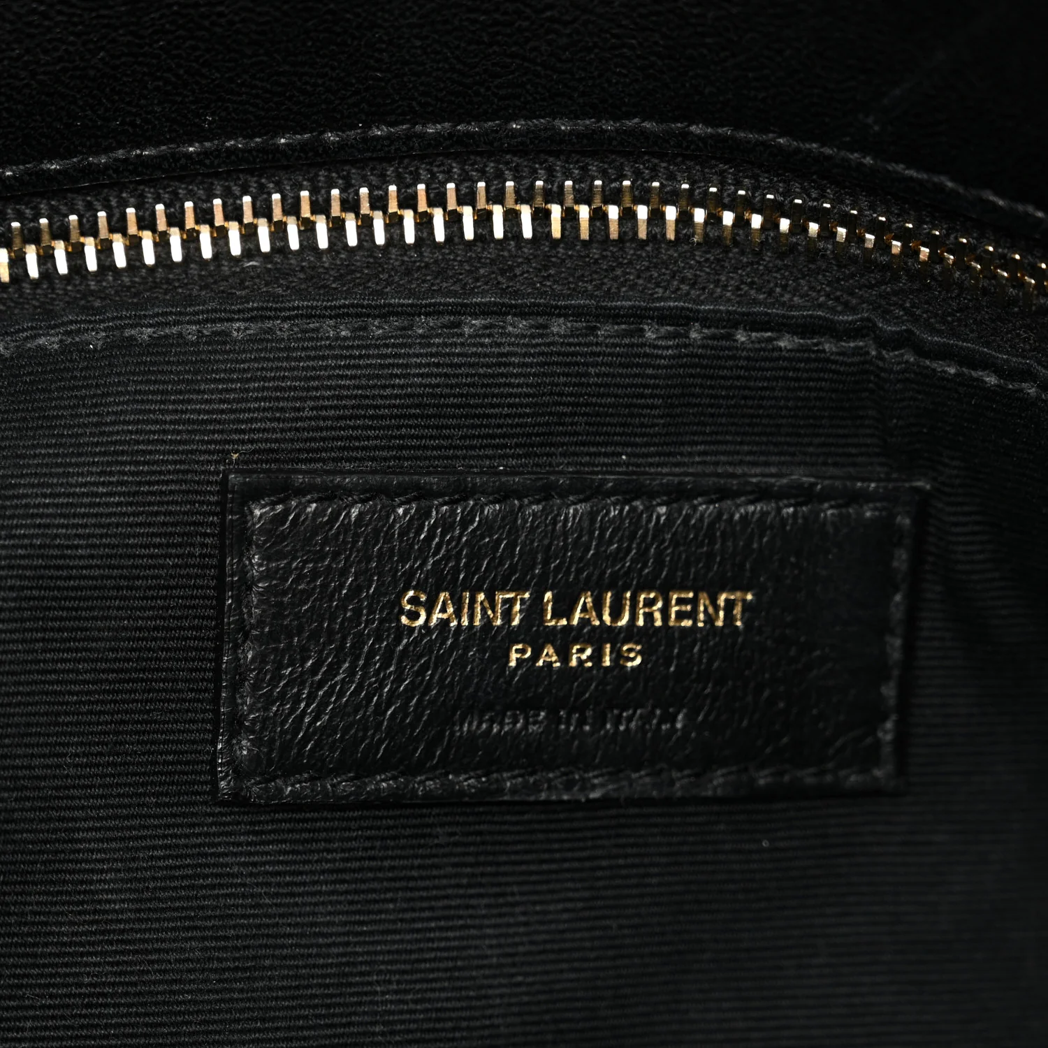 Lambskin Quilted Small Loulou Puffer Monogram Chain Satchel Black