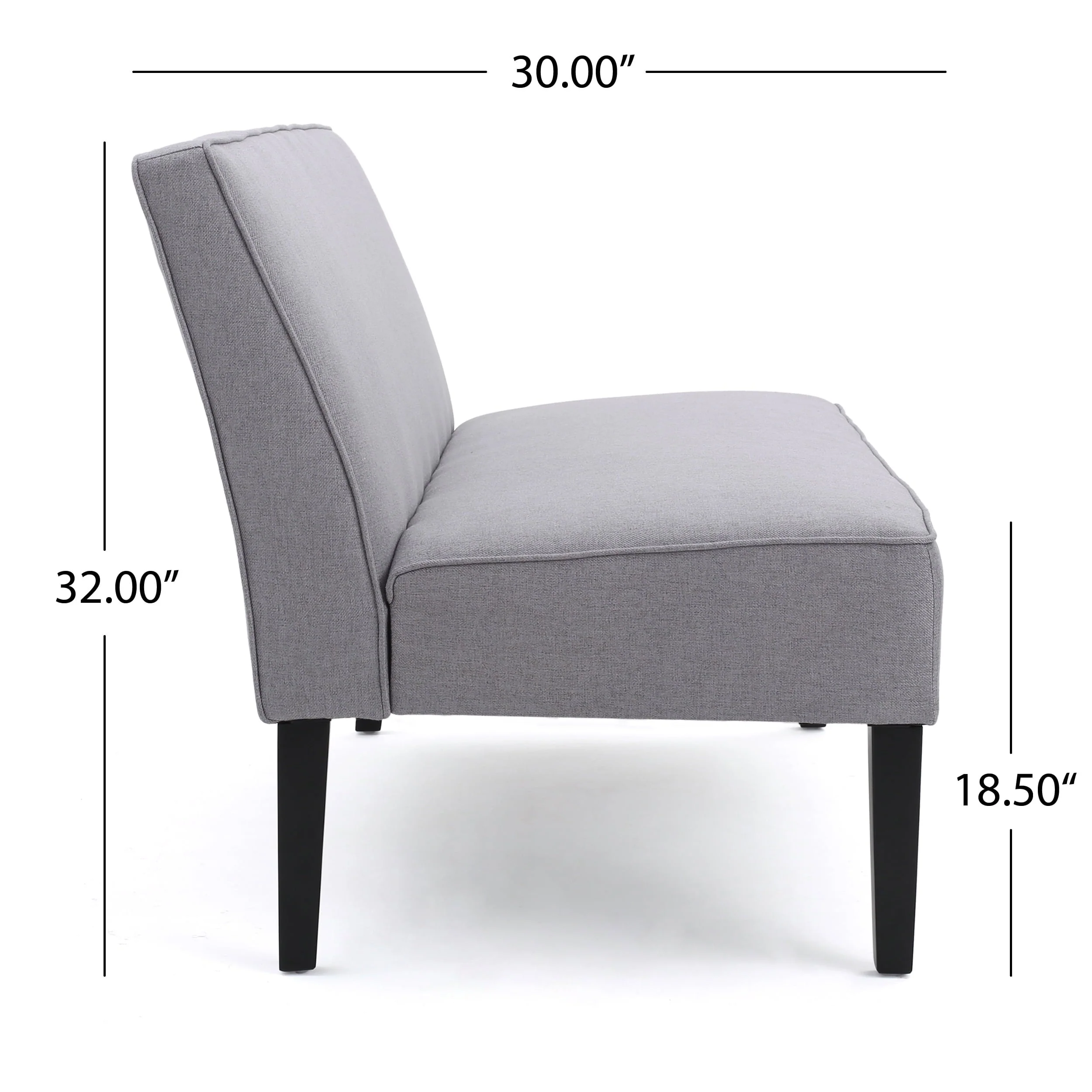 Desmond Fabric Love Seat,Light Gray - Image 6