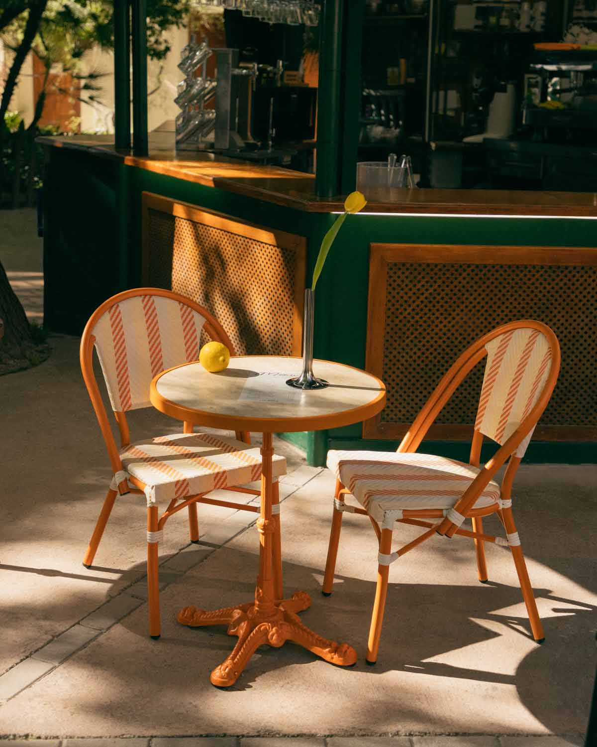 Yona - Mesa de Exterior Bistro Redonda de Metal (Ø60 cm) Yona