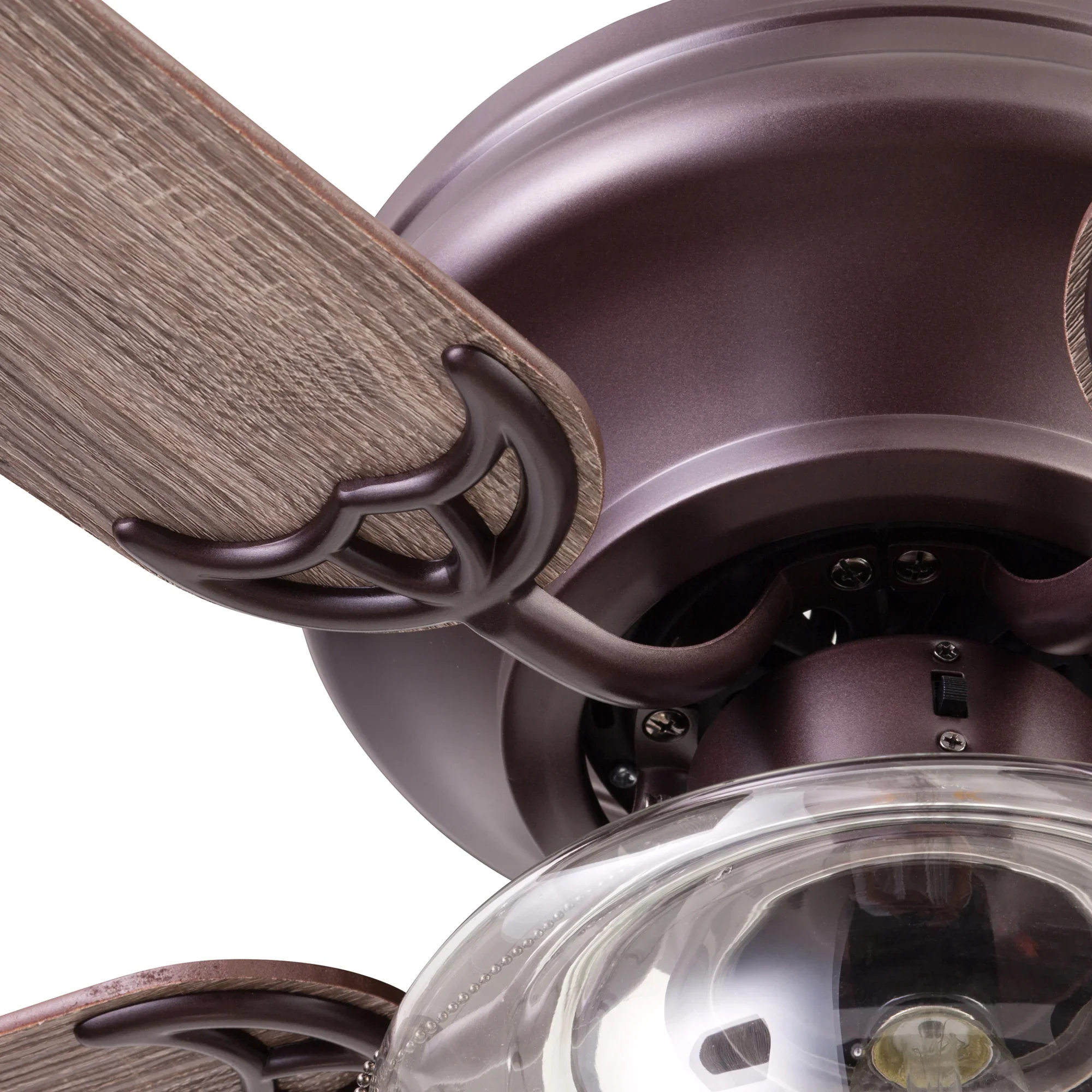 Better Homes & Gardens Wyndham 52 Bronze Ceiling Fan with Light, 5 Blades, Pull Chains & Reverse Airflow