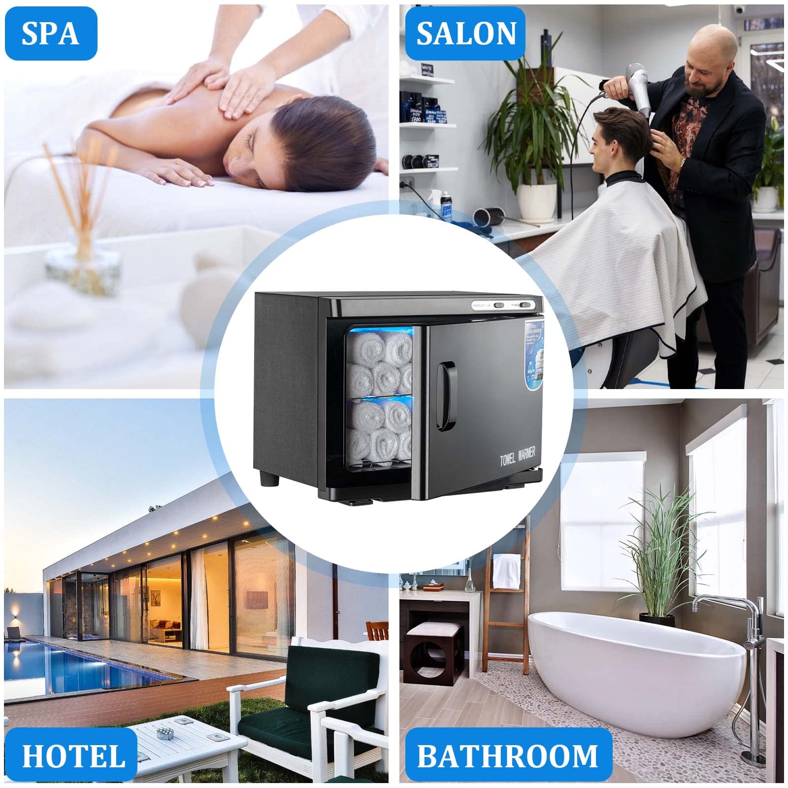 JXSDLIY 23L Large Capacity Towel Cabinet with LED Light
