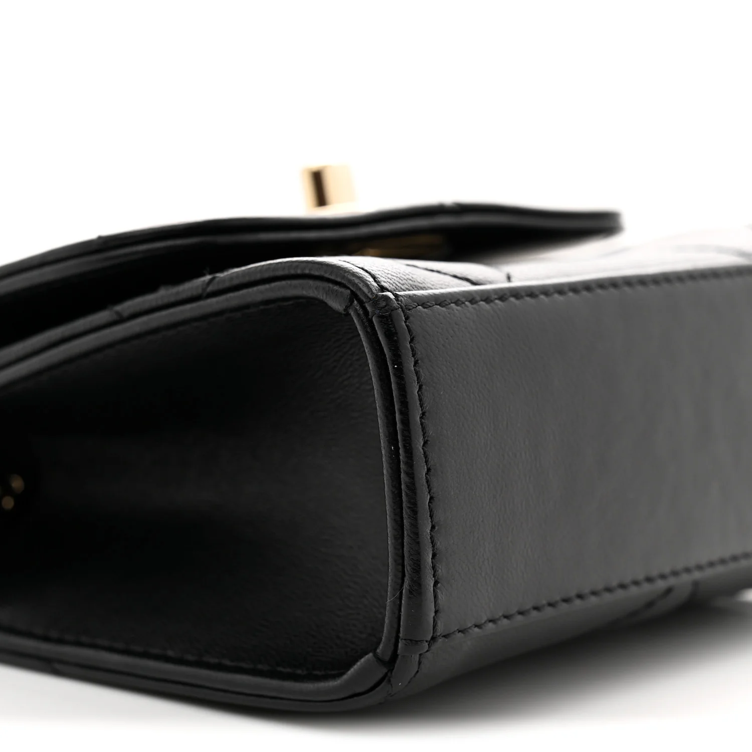 Lambskin Quilted Mini Trendy CC Chain Wallet Black