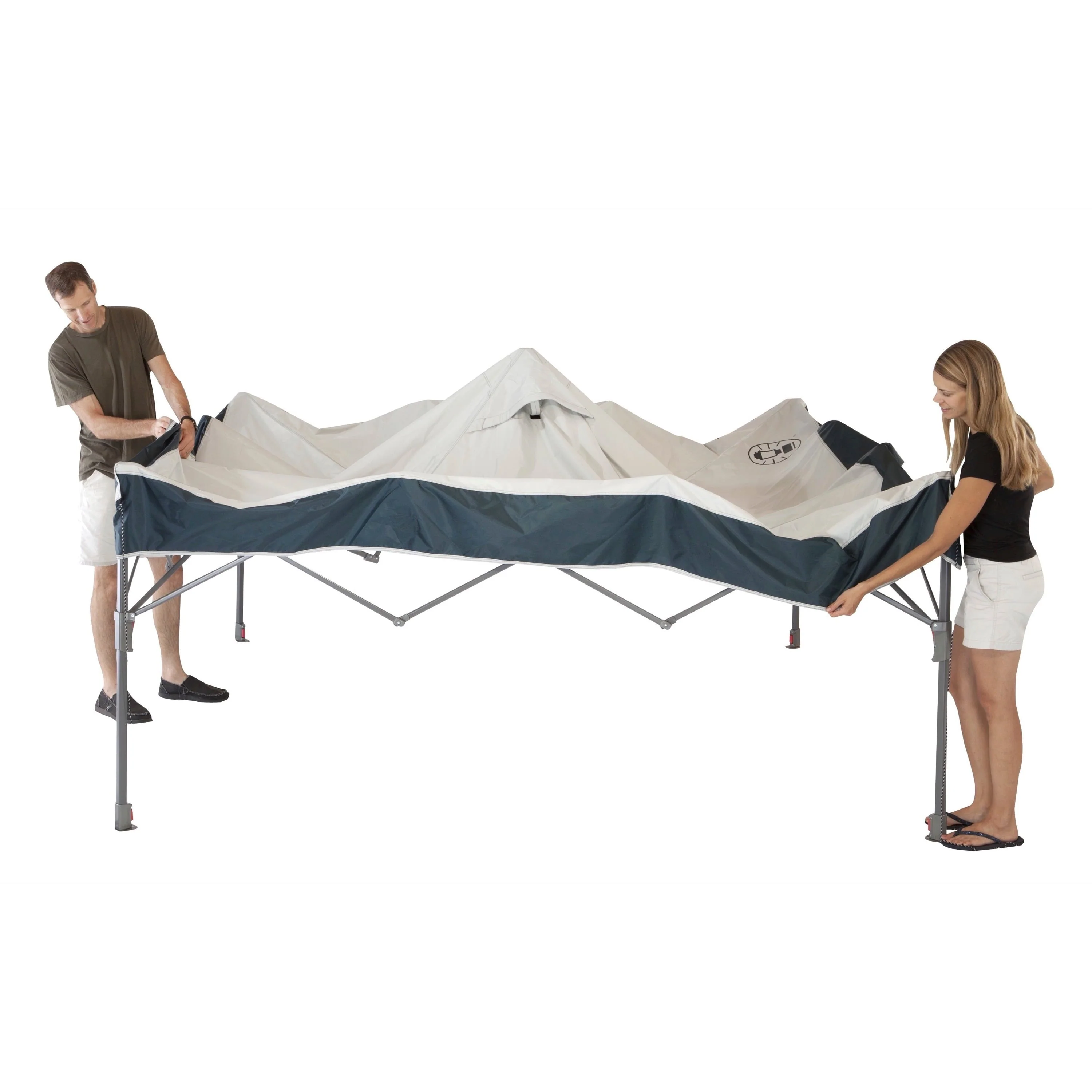 Straight Leg Instant Outdoor Canopy Shelter, 10 x 10, Tan Black Image 6