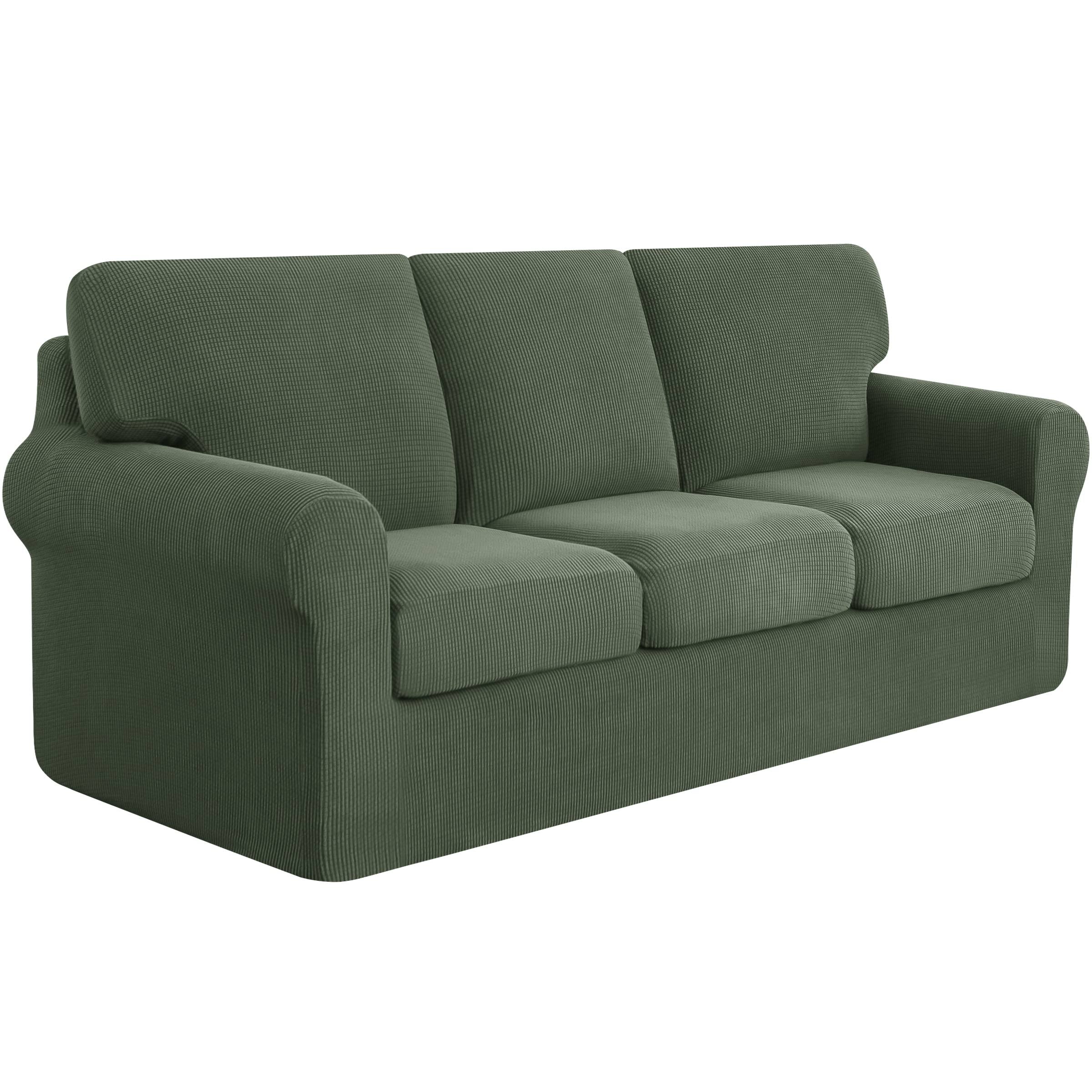 Subrtex 7 Pieces Stretch Sofa Slipcover Sets Couch Cover Sets Backrest Cushion Covers Furniture Protector Collection Set for Oversize Sofa Loveseat