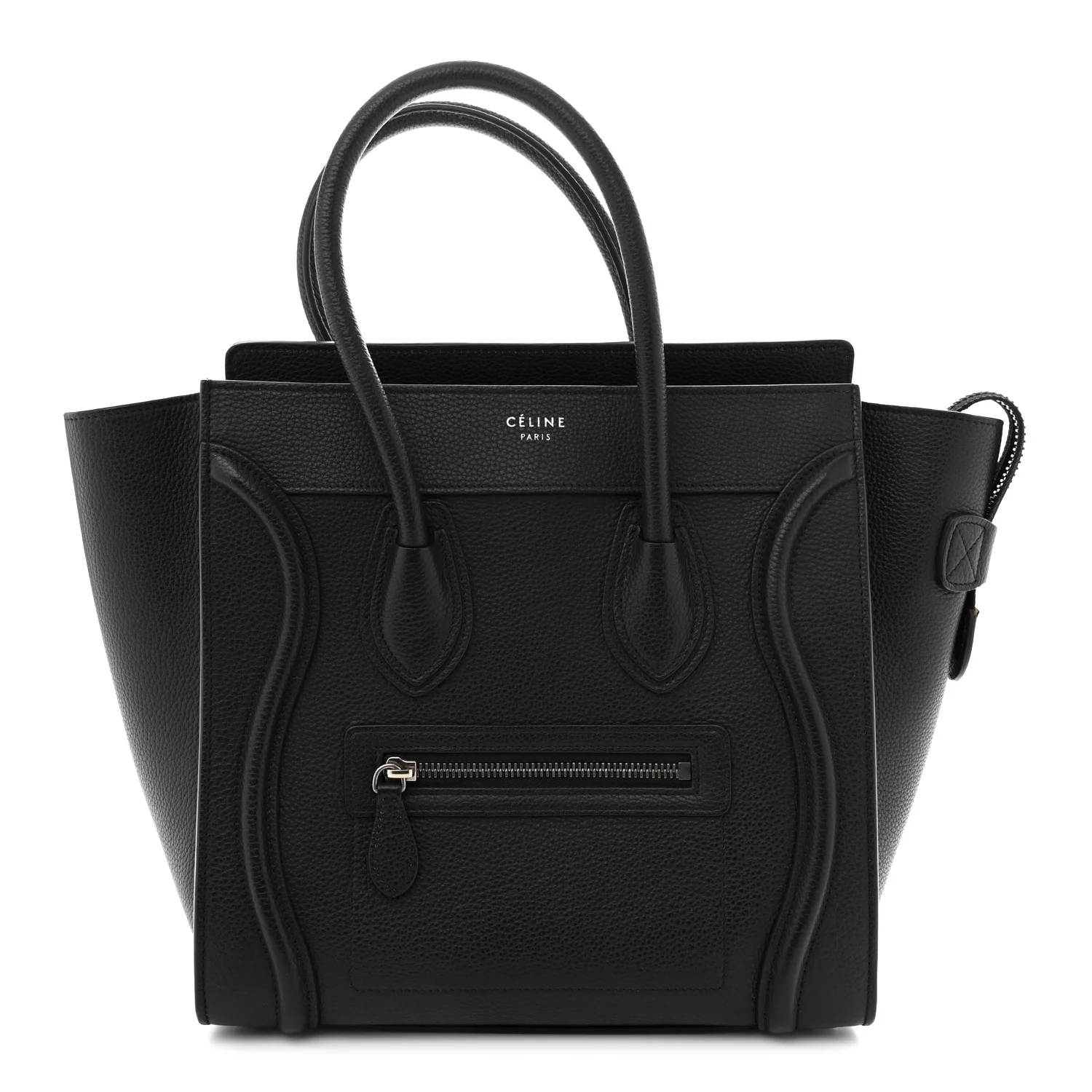 Drummed Calfskin Micro Luggage Black