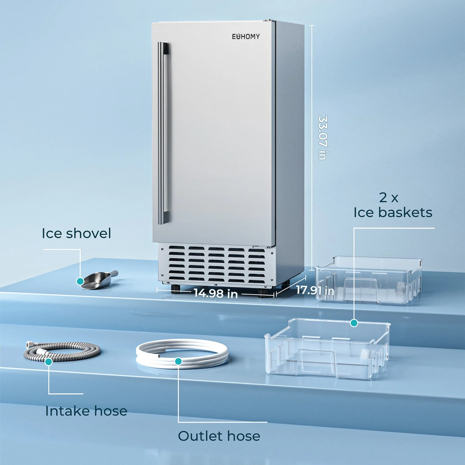 Euhomy Lyra S1 Nugget Commercial Ice Maker