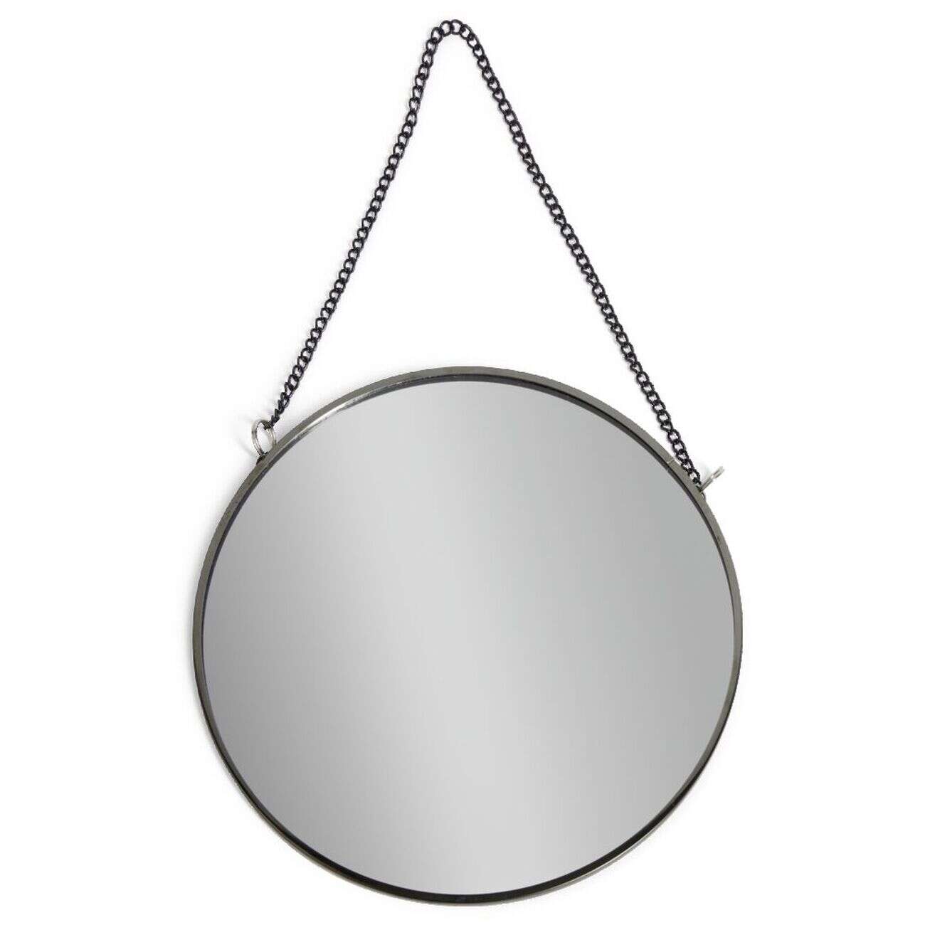 Miroir à suspendre rond avec contour métal (3 modèles)