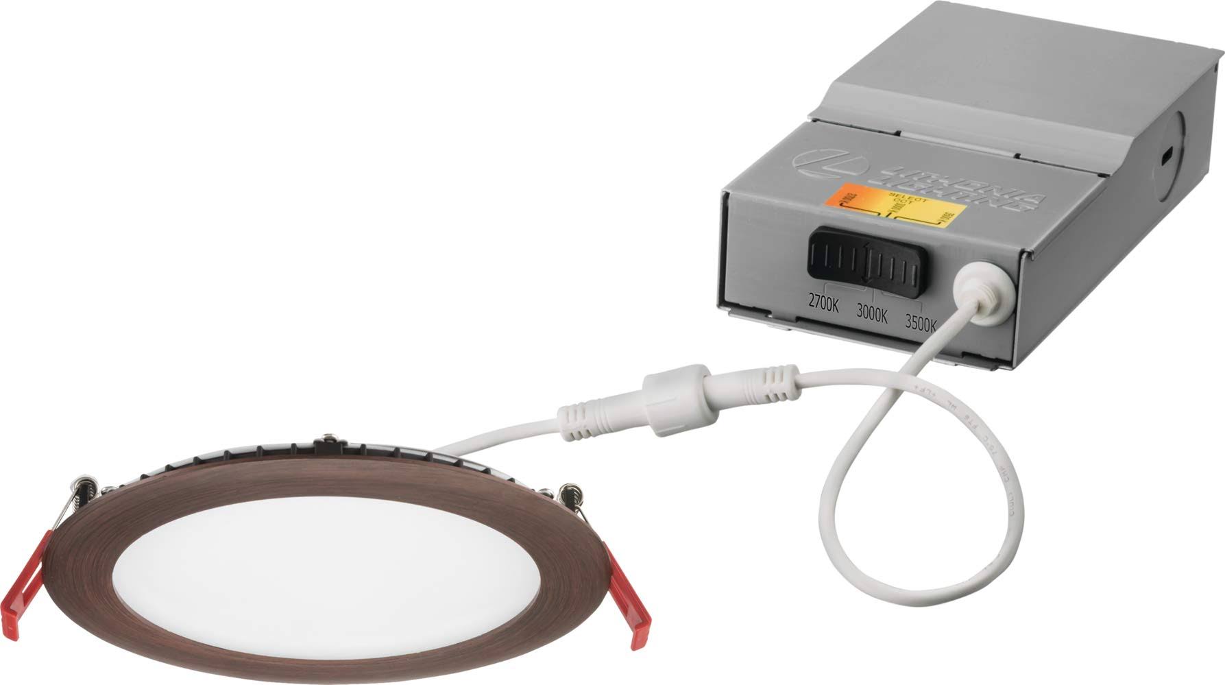 Lithonia Lighting Wafer 6in LED Retrofit Downlight, Bronze