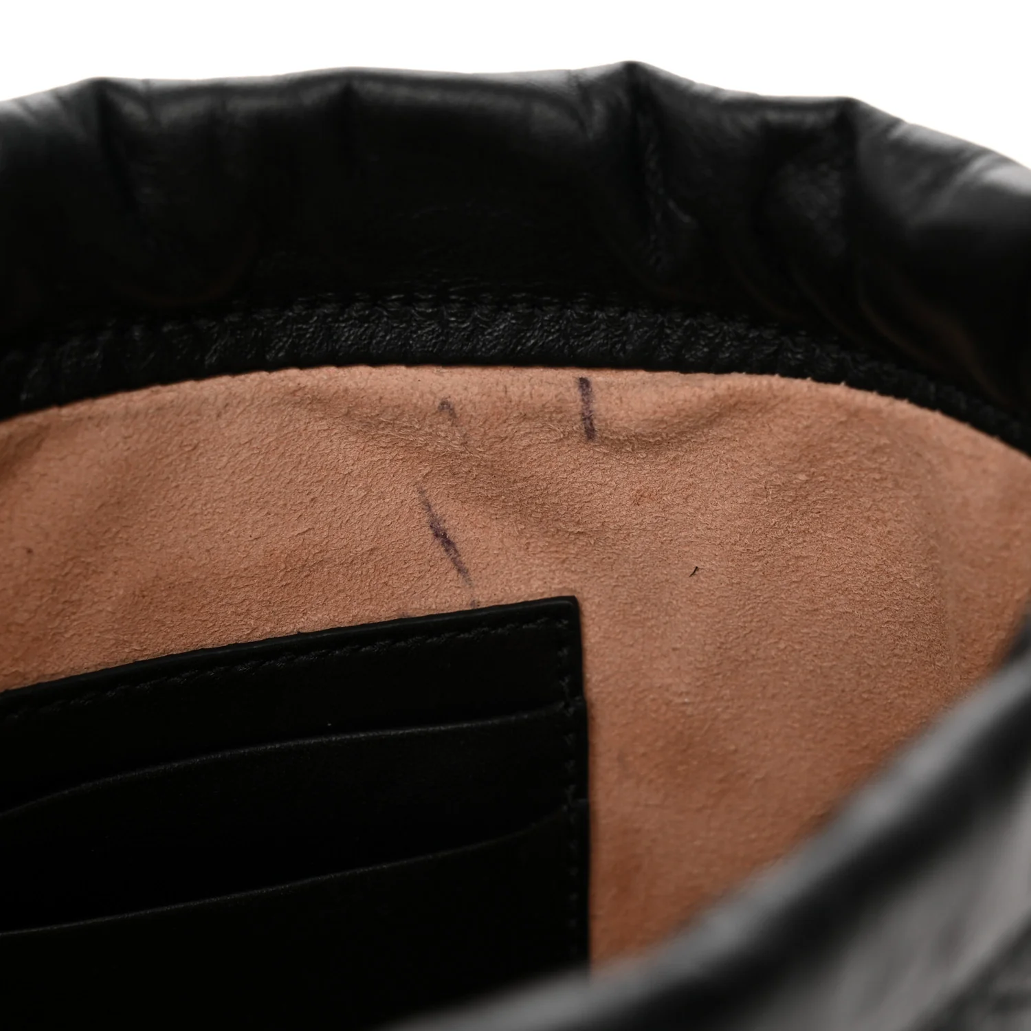 Calfskin Matelasse Mini GG Marmont 2.0 Bucket Bag Black