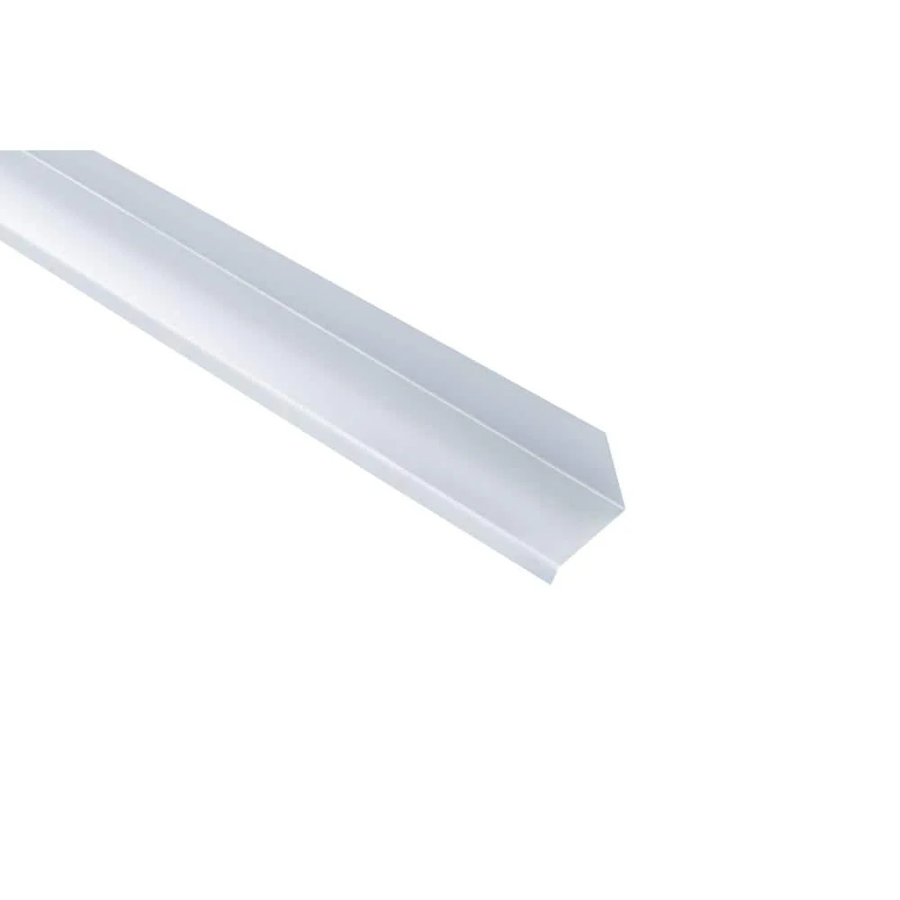 Art's Sheet Metal 26-Gauge 2 in. x 2 in. Nosing Grip (Drip Edge) Flashing - White