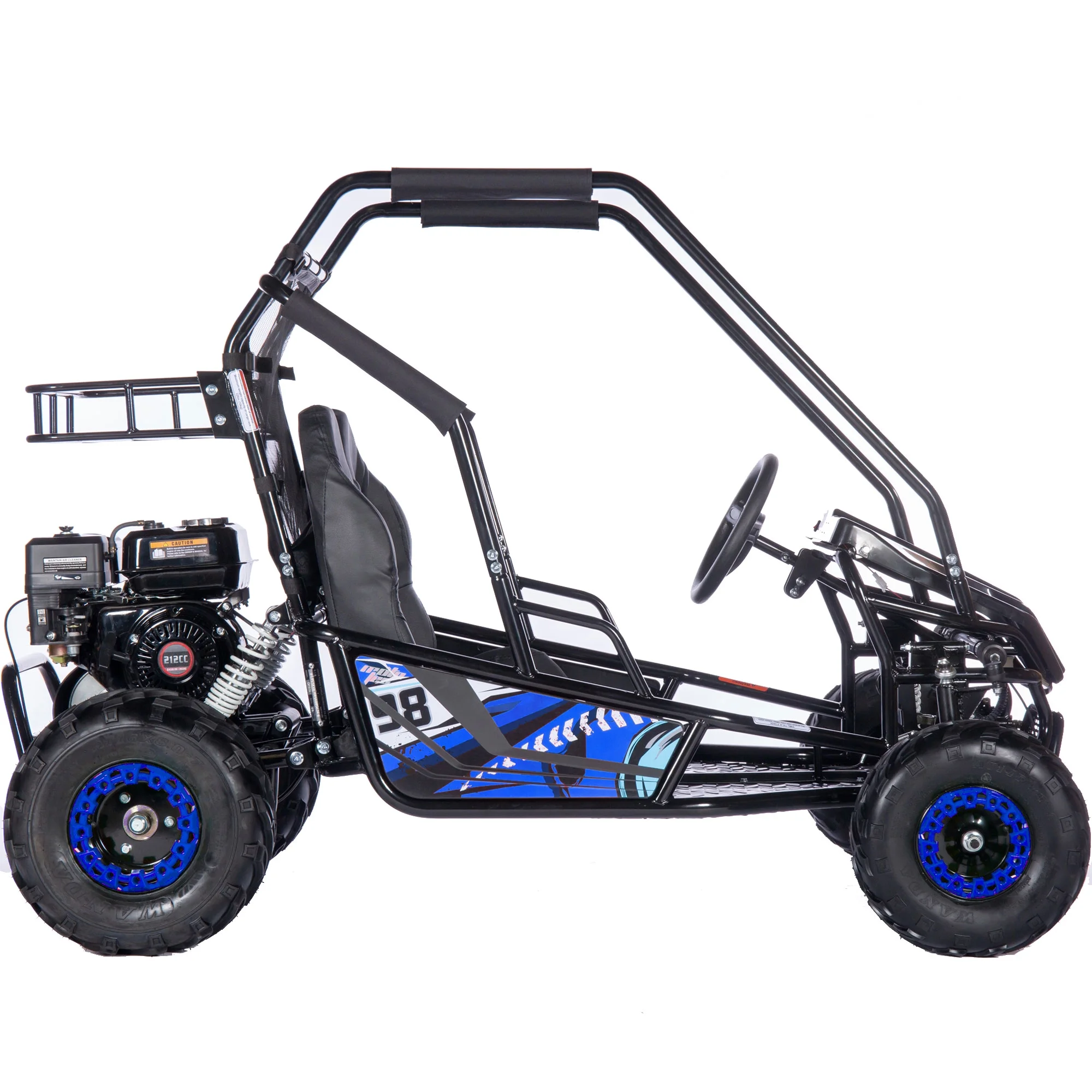 Mud XL 212cc 2 Seat Go Kart Full Suspension Blue(Blue) - Image 9
