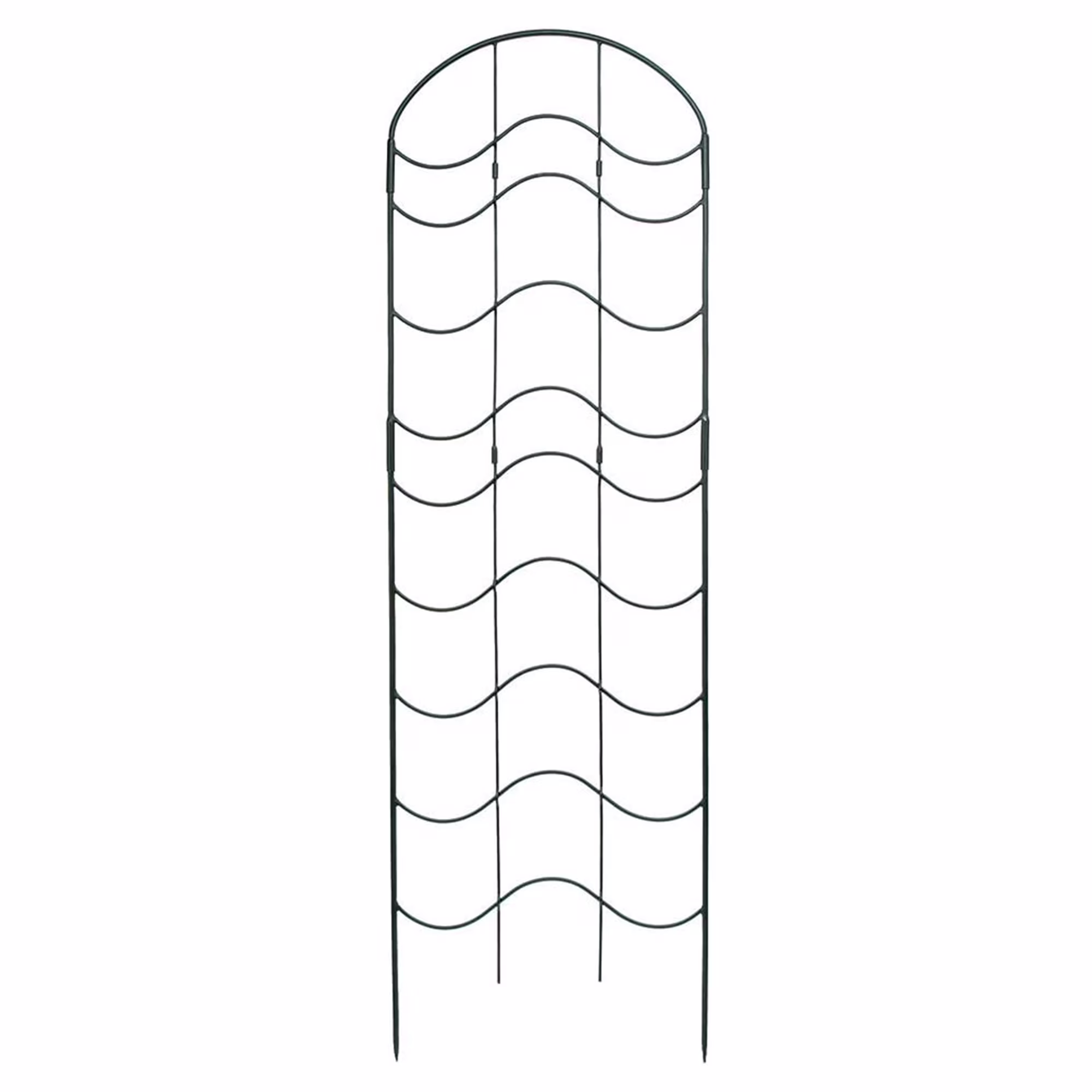 Achla Designs FT-16 77 In Waves Wrought Iron Garden Lattice Trellis, Black