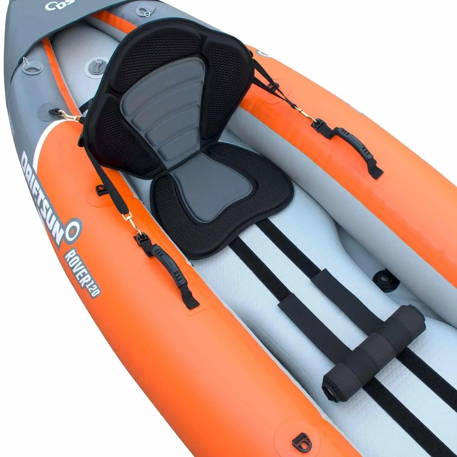 120/220 Inflatable Tandem White-water Kayak with High Pressure Floor and Eva Padded Seats with High Back Support, Includes Action Cam Mount,…