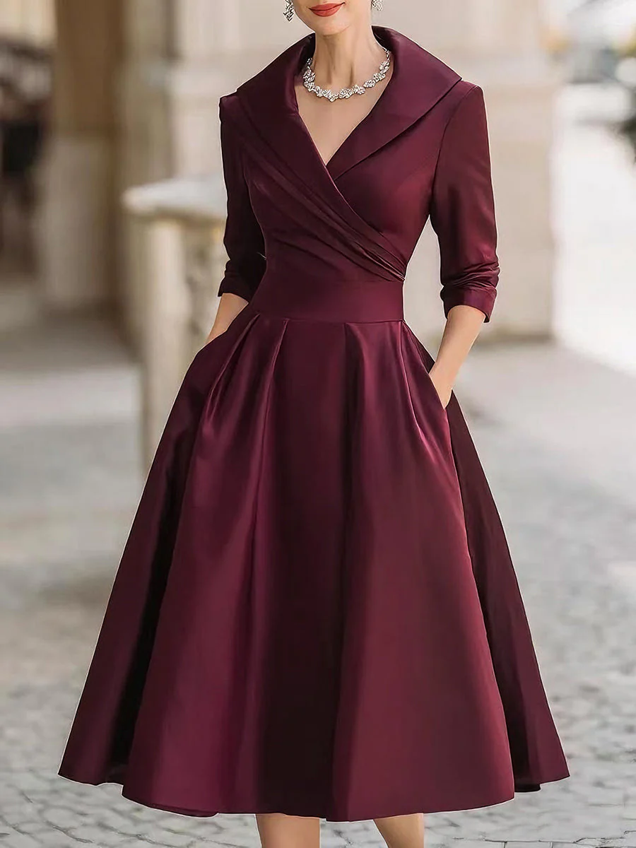 Lina | Robe midi en satin