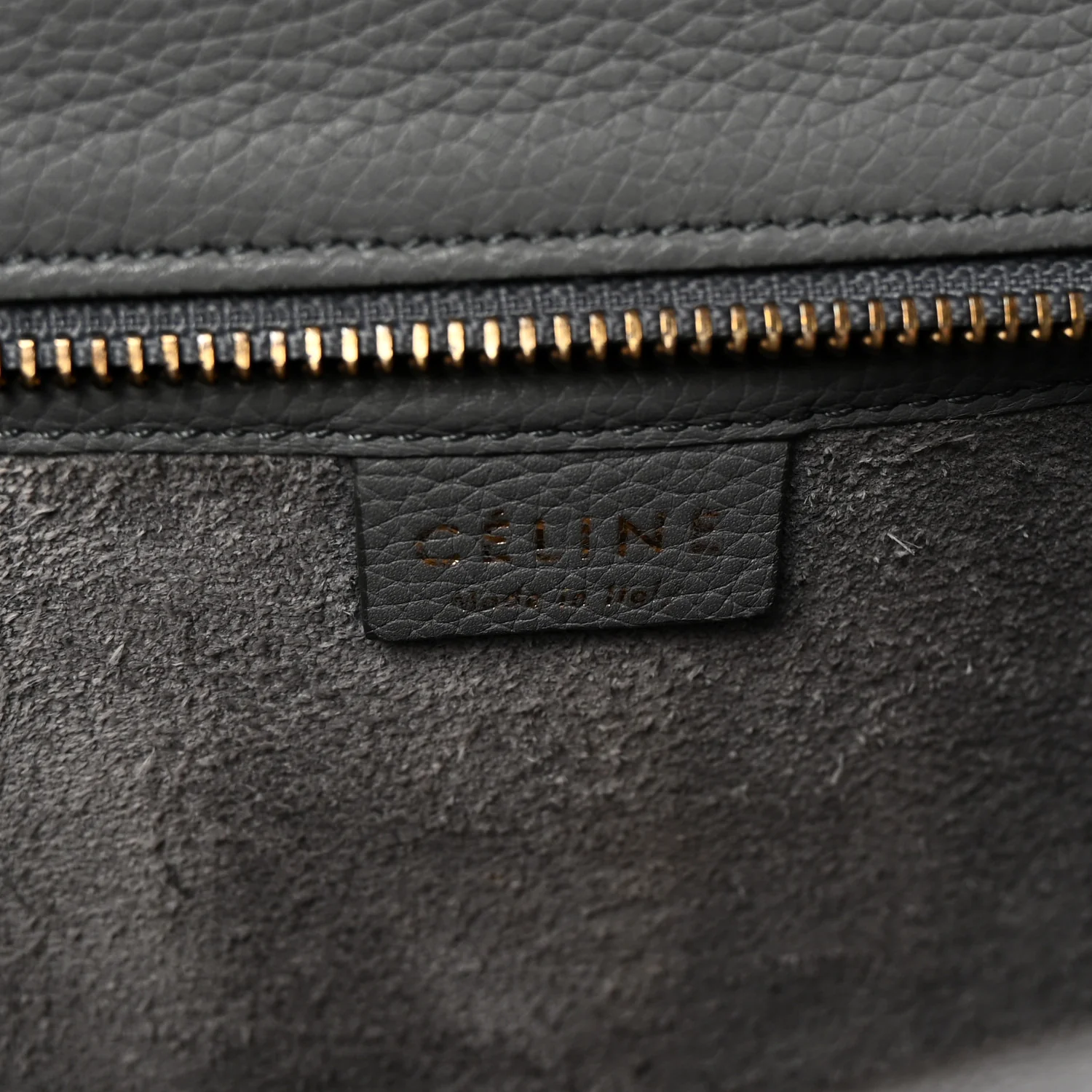 Baby Drummed Calfskin Nano Luggage Kohl