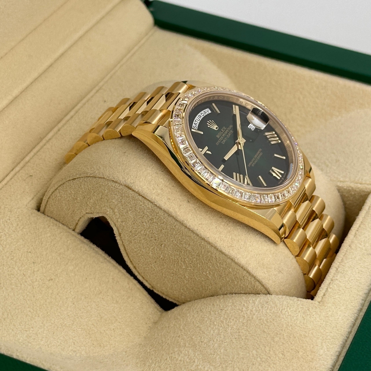 [Super Clone]RLX Day-Date 40mm 228398TBR-0042 Green Ombré Dial President Watch【Super Clone】