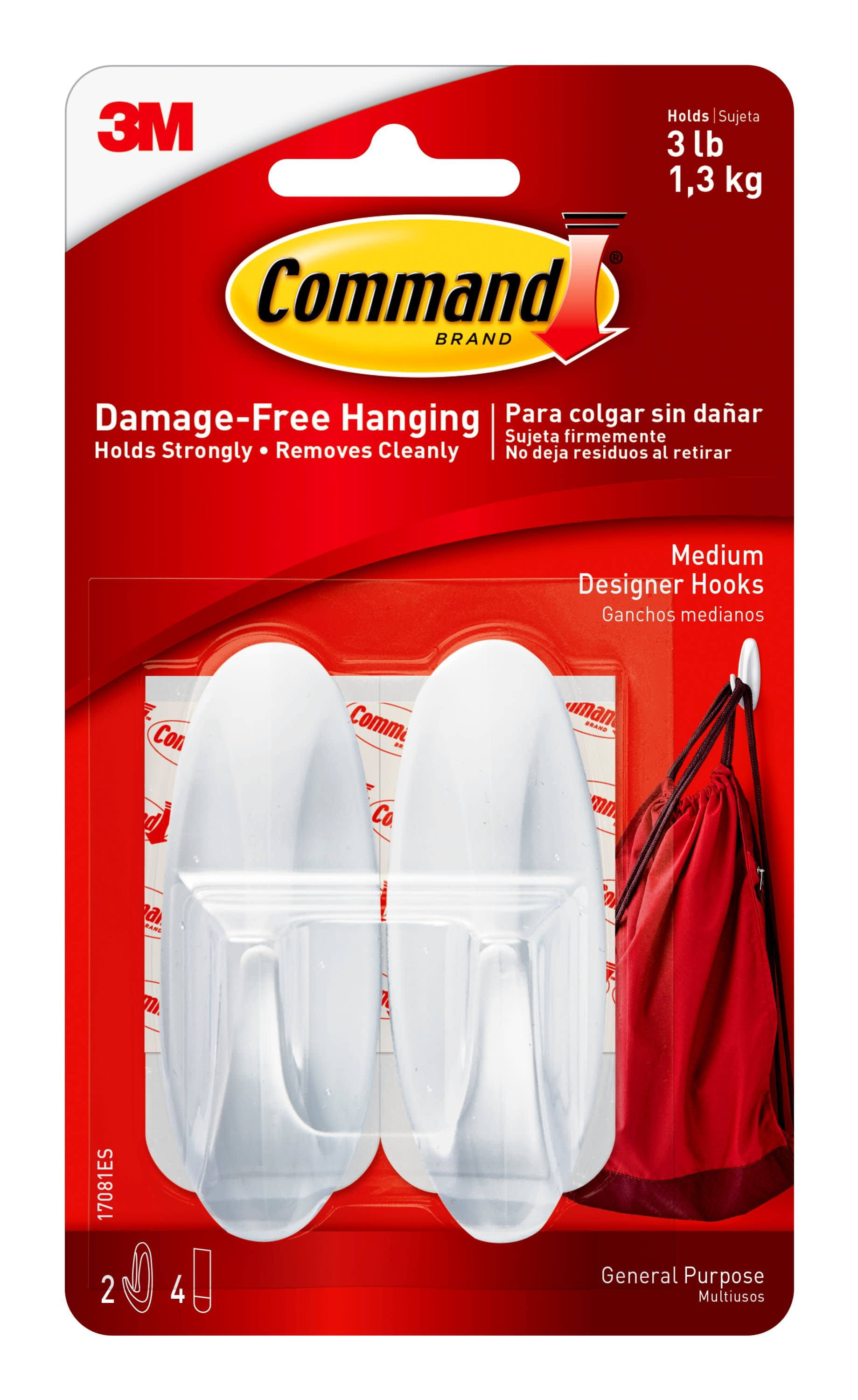 Command Designer Hooks, General Purpose, Medium - 2 hooks
