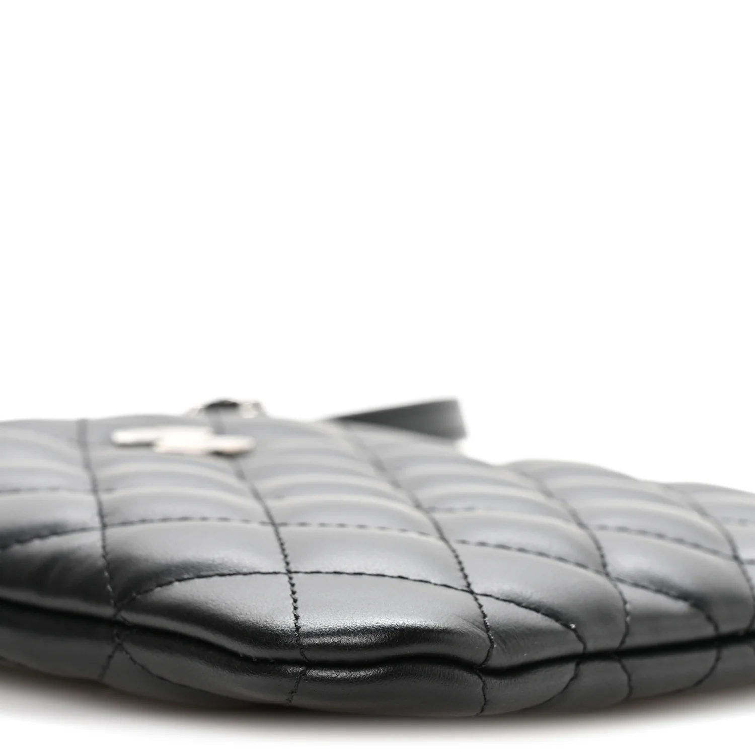 Lambskin Quilted Uniform Crossbody Bag Black