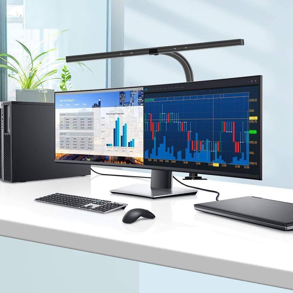 EppieBasic LED Desk Lamp,Architect Clamp Desk Lamps for Home Office,24W Brightest LED Workbench Office Lighting-6 Color Modes