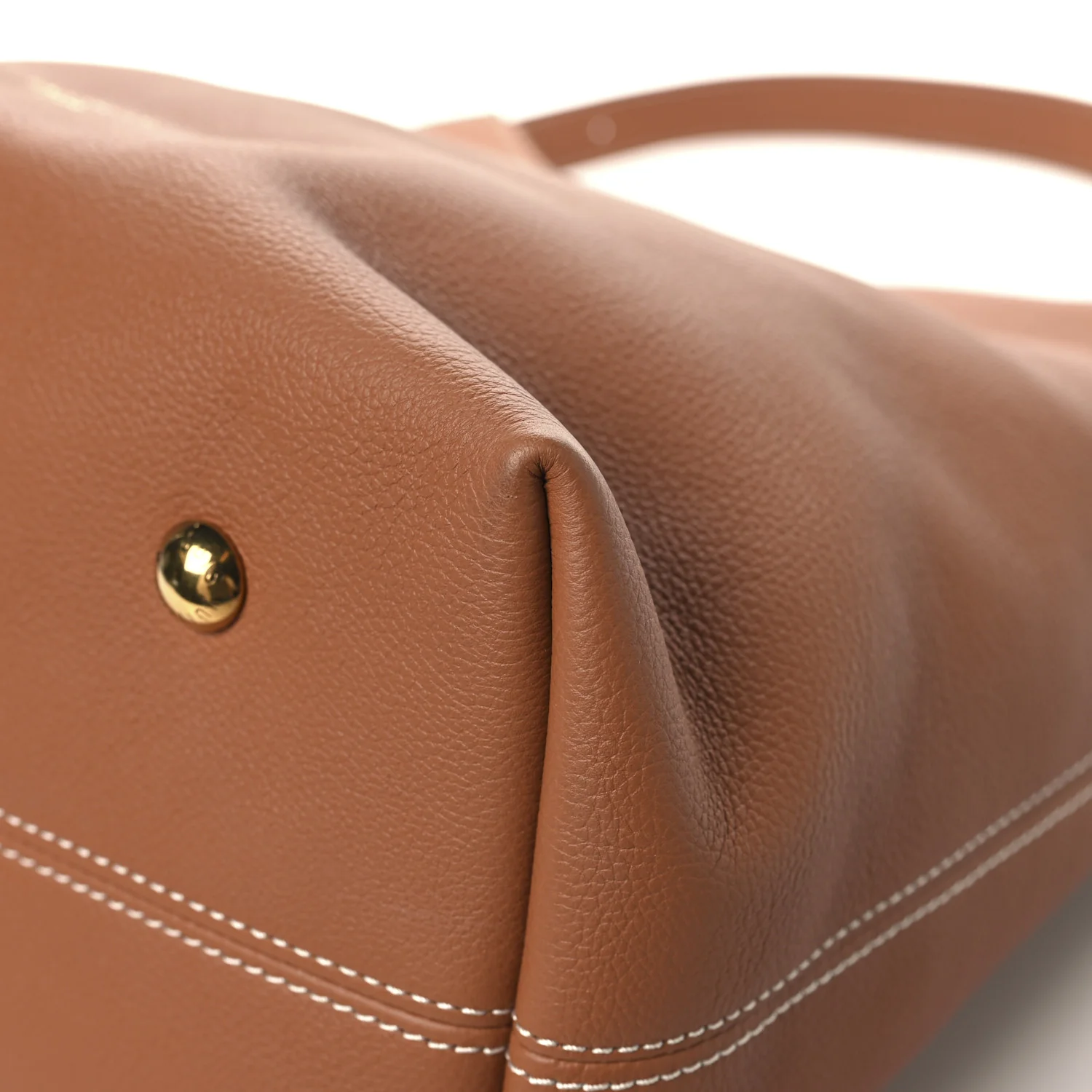 Grained Calfskin Low Key Hobo MM Cognac